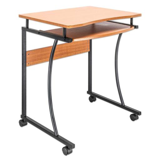 [MANHATTAN_207812] Escritorio compacto con bandeja deslizable para teclado Manhattan.