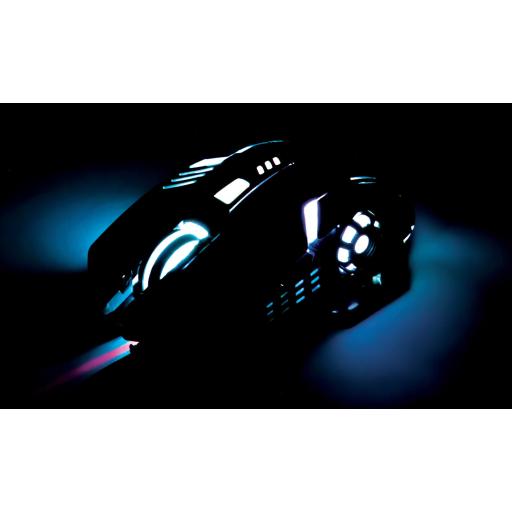 [MANHATTAN_179256] Ratón óptico LED para juegos con cable Manhattan Negro.