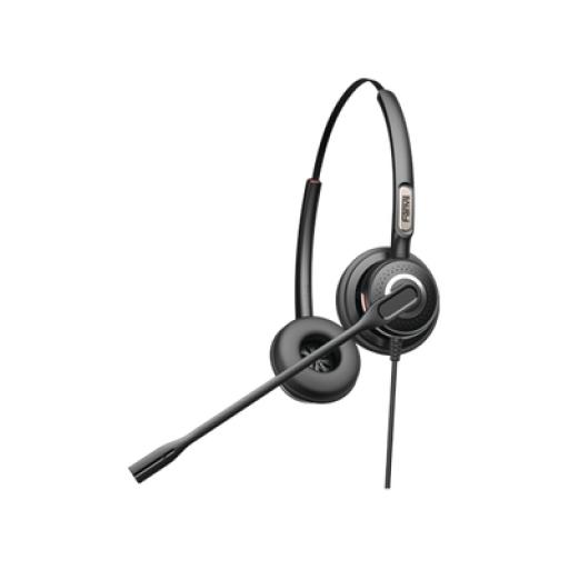 [FANVIL_HT202] Fanvil Diadema binaudal (duo) con tecnología antishock para teléfonos IP FANVIL y Polycom con micrófono de cancelación de ruido, larga durabilidad