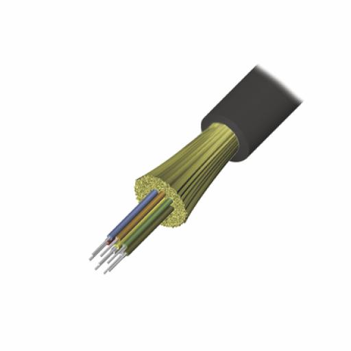 [SIEMON_9GD5H012G-T501M] Siemon Cable de Fibra Óptica de 12 hilos, Interior/Exterior, Tight Buffer, No Conductiva (Dieléctrica), LS0H, Multimodo OM4 50/125 optimizada, 1 Metro