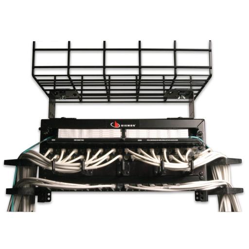 [SIEMON_CTR-04-01] Siemon Rack Abierto, Con Montaje para Charola Porta Cables, Para Uso Como Punto de Consolidación, 4UR, Color Negro