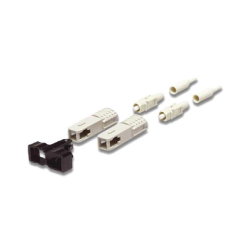 [SIEMON_FC2-SC-MM-B80] Siemon Conector de Fibra Óptica SC Duplex, Epoxico, Fibra Recubierta, Multimodo, Botas Color Negro y Beige (No pre-pulido)