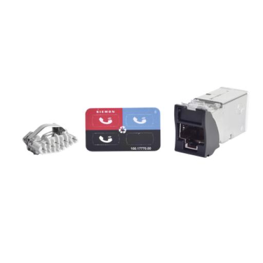 [SIEMON_Z5-S01] Siemon Jack Z-MAX Cat5e, Blindado, Montaje híbrido en Placa de Pared (Plano y Angulado), Color Negro