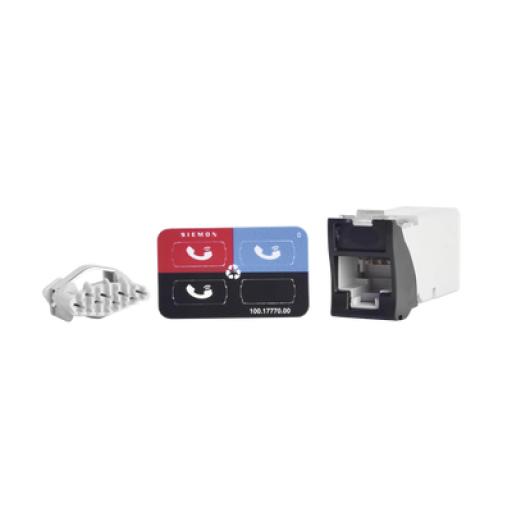 [SIEMON_Z6-01] Siemon Jack Z-MAX UTP Categoría 6, Montaje híbrido en Placa de Pared (Plano y Angulado), Color Negro