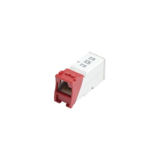 [SIEMON_Z6A-03] Siemon Jack Z-MAX Cat6A, UTP, Montaje híbrido en Placa de Pared (Plano y Angulado), Color Rojo