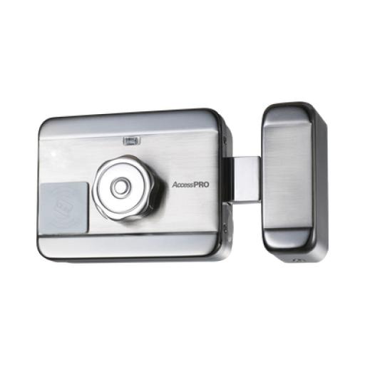 [ACCESSPRO_ACCESSRIMMOTOR] AccessPRO Cerradura Eléctrica Motorizada / Con Lector de Tarjetas de Proximidad (EM 125Khz)  / Exterior