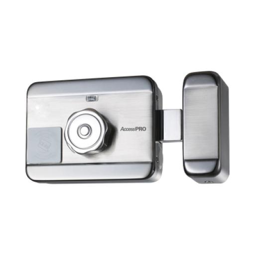 [ACCESSPRO_ACCESSRIMMOTOR] AccessPRO Cerradura Eléctrica Motorizada / Con Lector de Tarjetas de Proximidad (EM 125Khz)  / Exterior