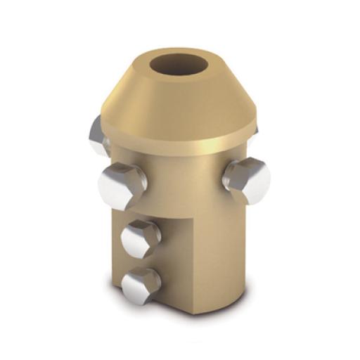 [APLICACIONESTECNOLOGICAS_AT-011-A] Aplicaciones Tecnológicas Adaptador de Punta Pararrayo PDC en Mástil 1 1/2.