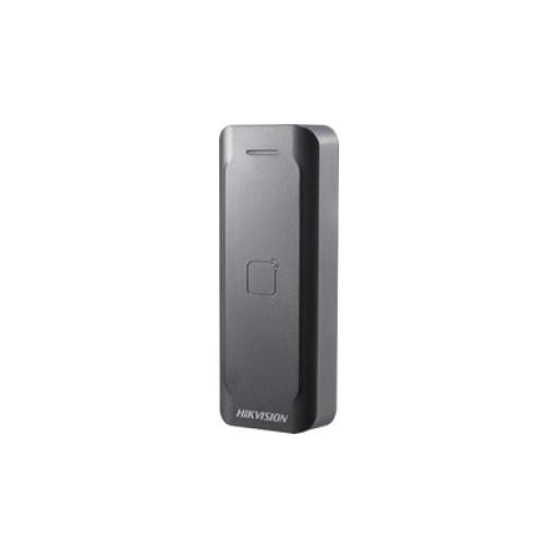 [HIKVISIONDIGITALTECHNOLOGY_DS-K1802E] Hikvision Digital Technology Lector de Tarjetas PROX EM / Exterior IP65 / Wiegand / Compatible con Cualquier Panel / PERFIL DELGADO y ESTETICO / Indicador LED