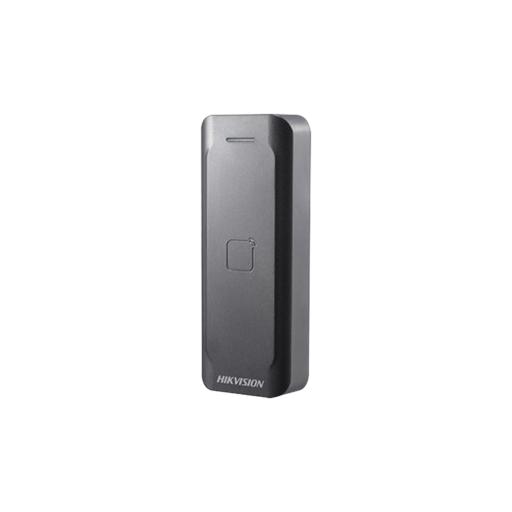 [HIKVISIONDIGITALTECHNOLOGY_DS-K1802E] Hikvision Digital Technology Lector de Tarjetas PROX EM / Exterior IP65 / Wiegand / Compatible con Cualquier Panel / PERFIL DELGADO y ESTETICO / Indicador LED