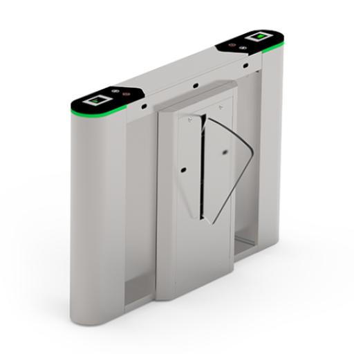 [ZKTECO_FBL6200] ZKTeco Unidad central para puerta de cortesía tipo FLAP bidireccional / 30 personas por minuto / Acabado de Lujo / Apertura en 1 segundo / Acero inoxidable / Indicadores LED / Alarma por acceso denegado