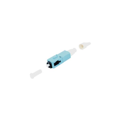 [SIEMON_FC1-LB-SC5-9AQ] Siemon Conector de Fibra Óptica pre-pulido LightBow SC Simplex, multimodo 50/125 (OM3/OM4), re-terminable, color Aqua