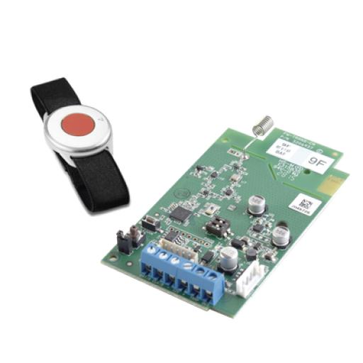 [CROW_FW-TRANS-9F-B] Crow Kit de Transceptor Inalámbrico 916MHz. 2 Vías y Botón de Pánico compatible con panel Crow