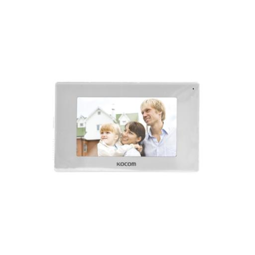 [KOCOM_KCV544SDMMW] Kocom MONITOR 7" COLOR BLANCO, ALTA DEFINICIÓN (HD),TIPO ESPEJO,  CON ENTRADA  MICROSD PARA GRABACIÓN