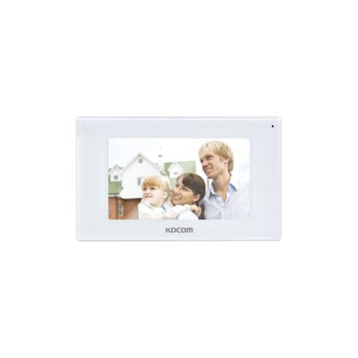 [KOCOM_KCV544SDMW] Kocom MONITOR 7" COLOR BLANCO, ALTA DEFINICIÓN (HD),  CON ENTRADA  MICROSD PARA GRABACIÓN