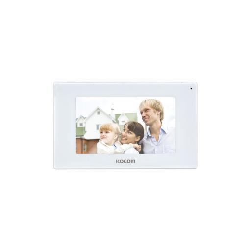 [KOCOM_KCV544SDMW] Kocom MONITOR 7" COLOR BLANCO, ALTA DEFINICIÓN (HD),  CON ENTRADA  MICROSD PARA GRABACIÓN
