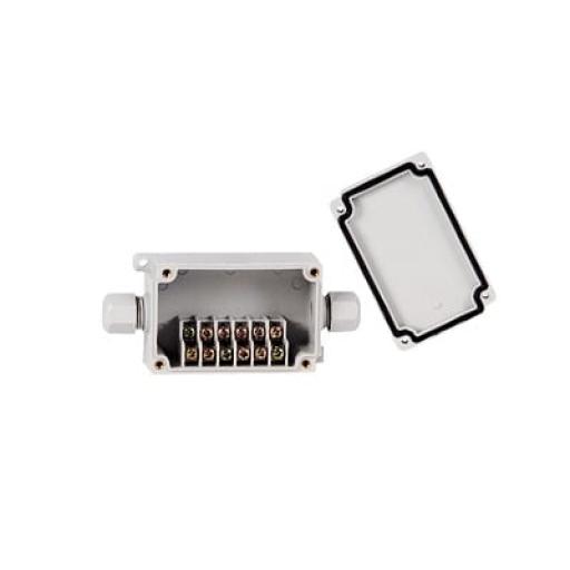 [PRECISION_PST-TJ6P] Precision Caja de Conexión Exterior con Conexión Lateral para 6 Líneas (doble tornillo). Incluye Glándulas.