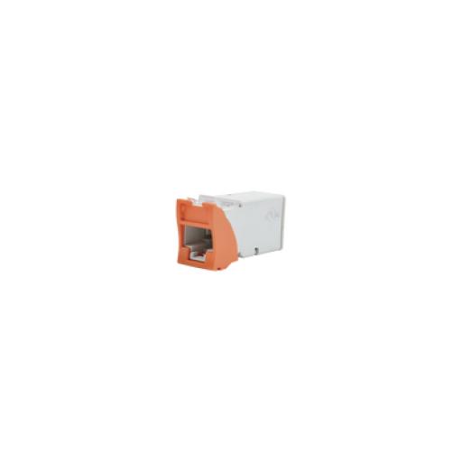 [SIEMON_Z6-09] Siemon Jack Z-MAX UTP Categoría 6, Montaje híbrido en Placa de Pared (Plano y Angulado), Color Naranja