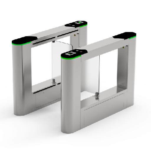 [ZKTECO_SBTL6000] ZKTeco Barrera Abatible para un carril de acceso peatonal con cubiertas intercambiables