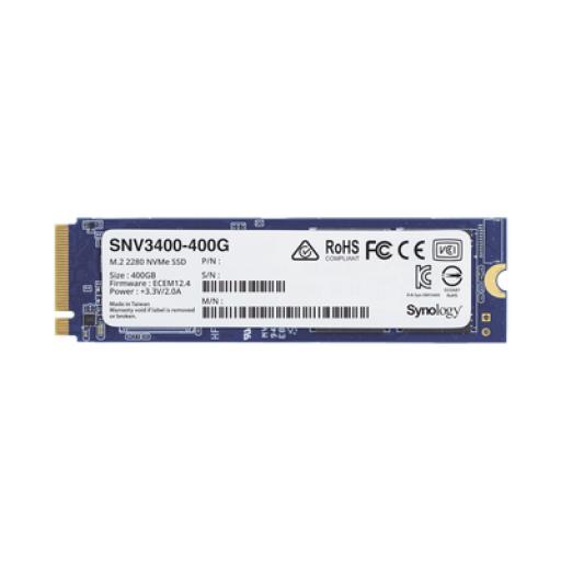 [SYNOLOGY_SNV3400400G] Synology SSD 400GB NVMe M.2 2280, diseñada para Synology NAS con ranuras M.2 integradas