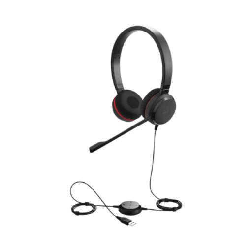 [JABRA_EVOLVE-30-DUO-UC] Jabra Jabra Evolve 30 Duo con conexión USB / 3.5mm, micrófono con cancelación de ruido y controlador en el cable con botones e indicadores LED (5399-829-309)