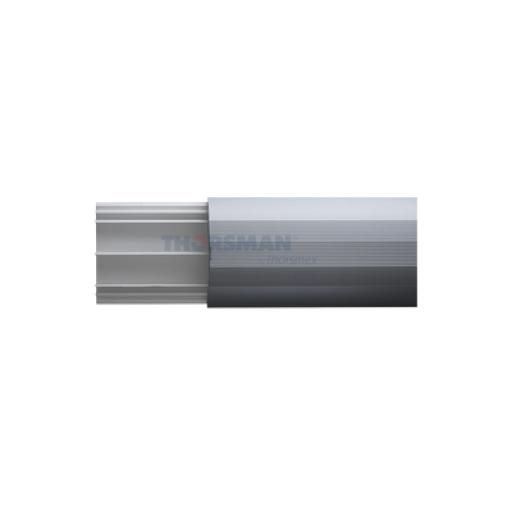 [THORSMAN_DMCPVCAL] Thorsman Ducto de media caña, base de PVC y tapa de aluminio 2.5 m de largo (8802-80300)