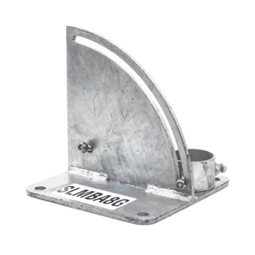 [SYSCOMTOWERS_SLM-BA-8G] SYSCOM TOWERS Base para Mástil con Ajuste de Ángulo. Diámetros de Mastil: 1" a 2" 