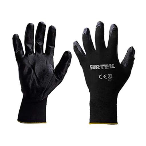 [SURTEK_SYS-137405] Surtek Guantes de Nylon con recubrimiento de nitrilo talla grande