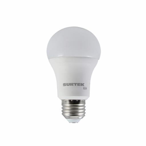 [SURTEK_SYS-FLD9] Surtek Foco LED A19, Luz de Día 9W, 120 Vca  (LED de Novena Generación).