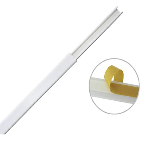 [THORSMAN_TMK-0812-CC] Thorsman Canaleta color blanco de PVC auto extinguible, de una vía, 12 x 8 mm tramo de 6 pies con cinta adhesiva (5000-21252)