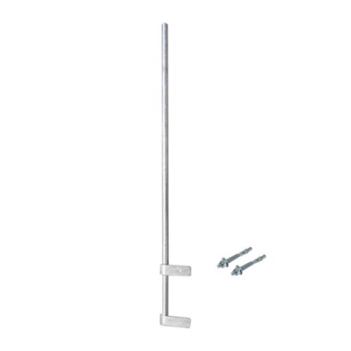 [SYSCOMTOWERS_SMRP-150-CF] SYSCOM TOWERS Mástil Liviano de Pared de 1.5 m (Diam. 1-1/4") con Cejas de Fijación  Soldadas, ¡No se gira! Incluye Taquetes para instalación. 
