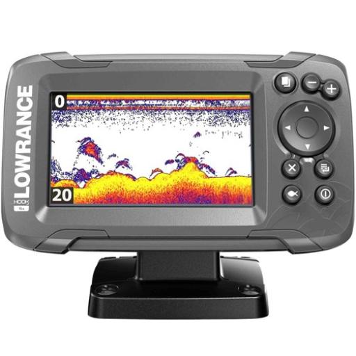 [LOWRANCE_000-14013-001] Lowrance Hook2-4x Ecosonda en pantalla horizontal solarMax de 4 pulgadas, incluye transductor