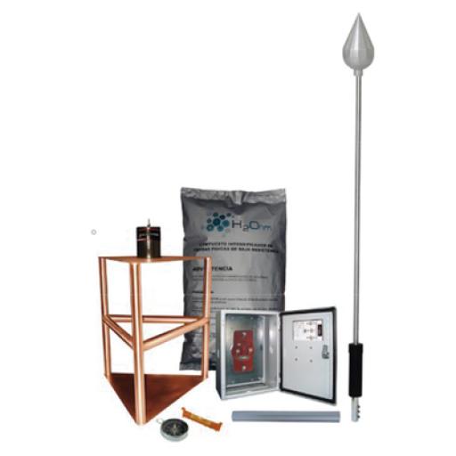 [TOTALGROUND_KDA-03] Total Ground Kit de Pararrayo con Punta con Diámetro de Protección de 200 metros. 