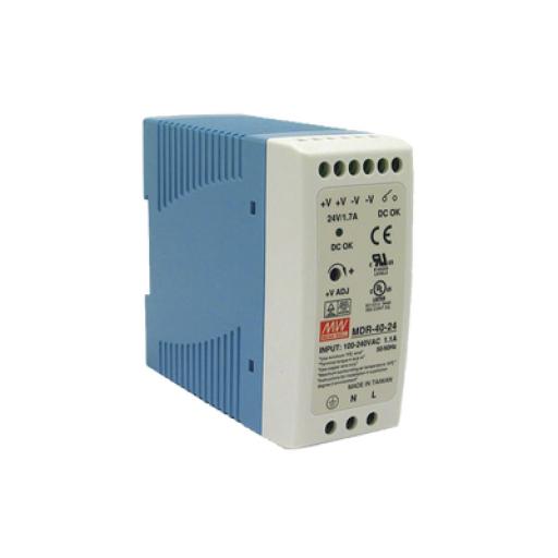 [MEANWELL_MDR-40-24] MEANWELL Fuente de poder Industrial Riel Din 24Vcc, 40W