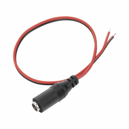 [SYSCOM_DC-CORDF] Syscom Cable con conector hembra, alimentación para Vcd con puntas libres.