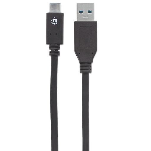 [MANHATTAN_354981] Manhattan CABLE USB MANHATTAN TIPO CM - AM 3.0 MTS NEGRO  V3.1 GEN1 354981