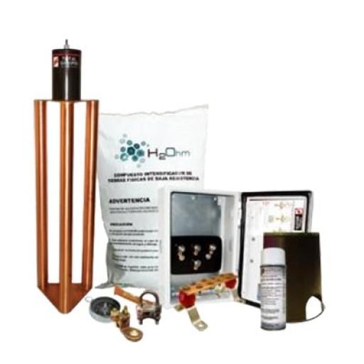 [TOTALGROUND_KIT-MASTER-400K] Total Ground Kit de Tierra Física Con Electrodo Magnetoactivo Capacidad Max: 400 AMP