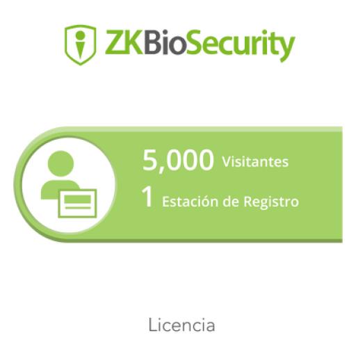 [ZKTECO_ZK-BS-VIS-P1] ZKTeco Licencia para ZKBiosecurity permite la gestion de 5 mil visitantes y 1 estacion de registro