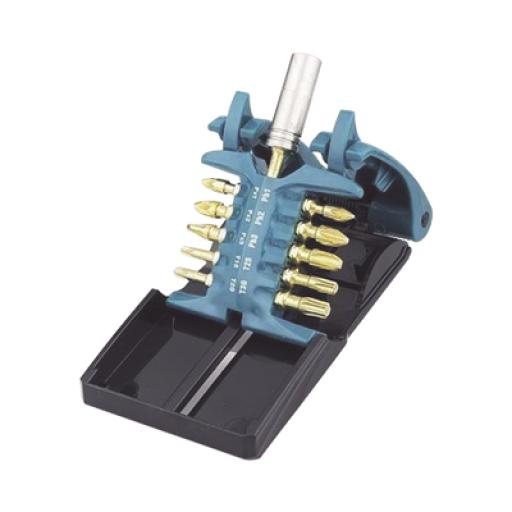 [MAKITA_B-28597] Makita Juego de 10 Puntas de Torsión con Adaptador Impact Gold [10 Veces Más Duración]