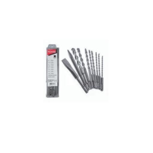 [MAKITA_D-45820] Makita  Juego con 10 piezas de brocas y cinceles SDS PLUS