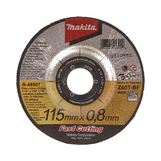 [MAKITA_B49507] Makita Disco 4 1/2"/ Inox y Acero  / Corte Rápido 