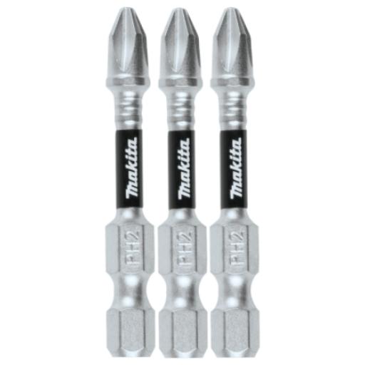 [MAKITA_E-00773] Makita Punta Reforzada de 2" Phillips #2 Impact XPS®, Paquete con 3 piezas
