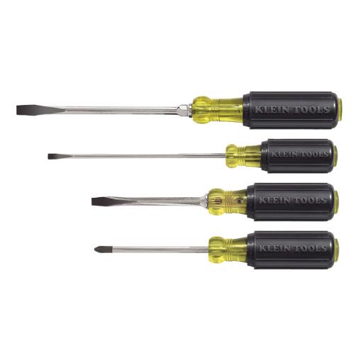 [KLEINTOOLS_85105] Klein Tools Juego de desarmadores de punta ranurada y Phillips de 4 piezas.