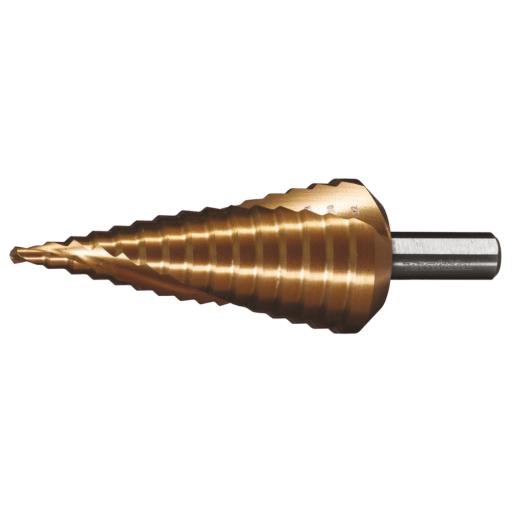 [MAKITA_D-40191] Makita Broca escalonada espiral de hss-ti 4-32 mm zanco recto 3 planos