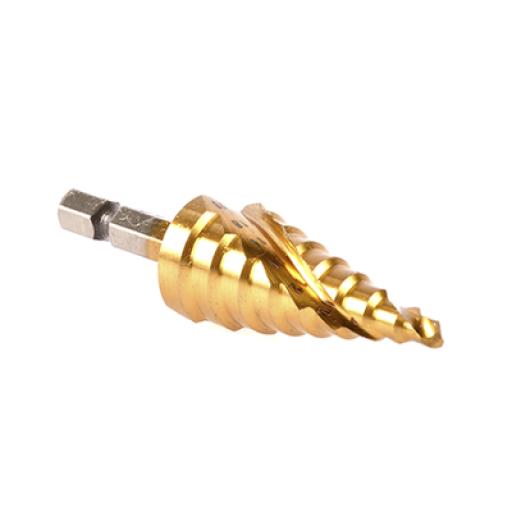 [MAKITA_D-40191] Makita Broca escalonada espiral de hss-ti 4-32 mm zanco recto 3 planos