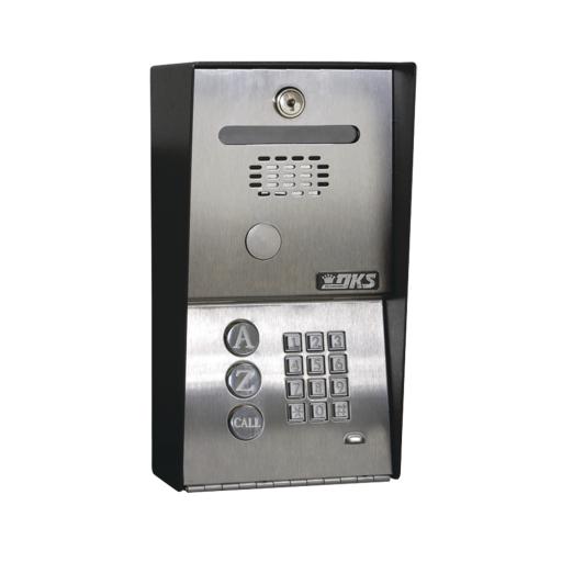 [DOORKING_1802-090] DoorKing Audioportero Telefónico DKS Con Directorio / 100 Números Telefónicos / Control Para 2 Puertas / Gabinete Para Sobreponer / Marcación a 16 Digitos / Linea análoga o digital