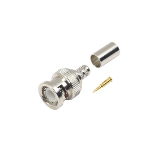 [RFINDUSTRIES_RFB-1107-1X] RF Industries Conector BNC Macho de Anillo para cables RG-8/X, LMR-240, 9258.