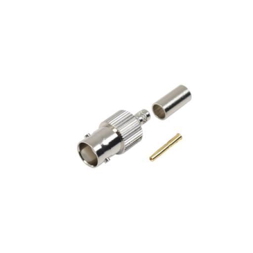 [RFINDUSTRIES_RFB-1123-1] RF Industries Conector BNC Hembra de anillo plegable para cable RG-58/U, RG-142/U.