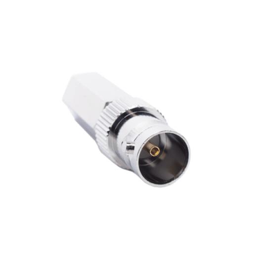 [RFINDUSTRIES_RFB-1722] RF Industries Conector BNC Hembra en 75 Ohm, Tipo Roscable para cable Coaxial RG-59/U, Níquel/ Plata/ Delrin.