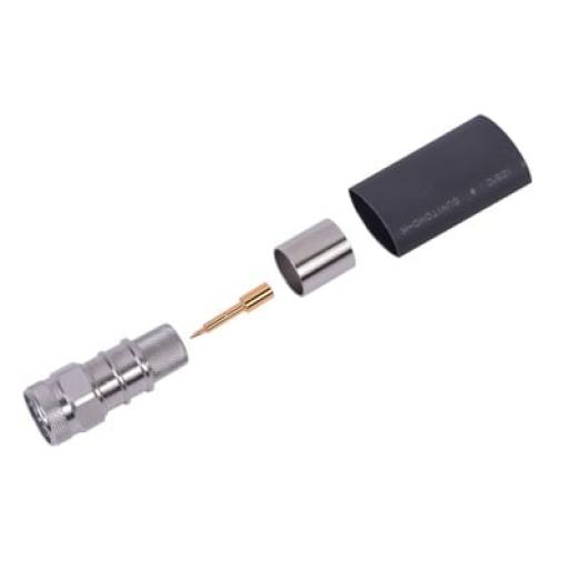[RFINDUSTRIES_RFN-1006-9L2] RF Industries Conector N Macho Hex de Anillo Plegable para Belden 7977A (RF-600), LMR-600, CNT-600.